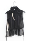 OUDE WAAG High Neck Shirred Halter Vest OW-OW-25SS-TP02-HEI (BL900 Black) (OW-25SS-TP02 OW-25PF-TP03)